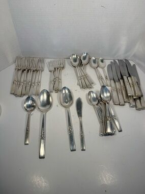 Vintage 1948 Morning Star Silverware Set – Art Deco Community Oneida 60 piece
